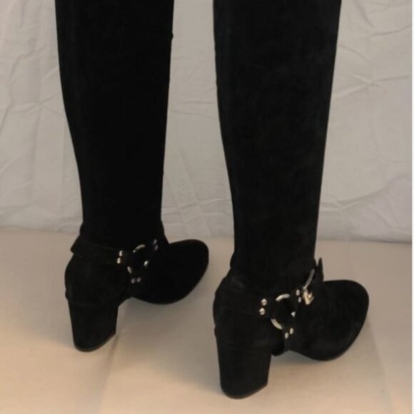 39/US8❤️OPENING CEREMONY Stretch Suede Leather Over Knee Thigh High Boots Bootie - Picture 6 of 10